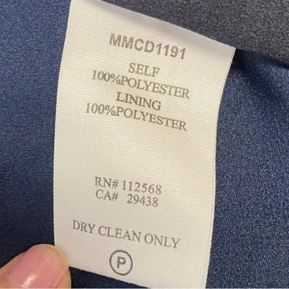 MM Couture Navy Two-Tone Spaghetti Strap Cocktail Dress, Small - Picture 15 of 15